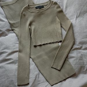 Naked Wardrobe Two Piece Midi Skirt Set - Small